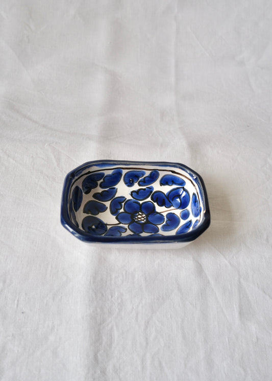 Coupelle en faïence bleue