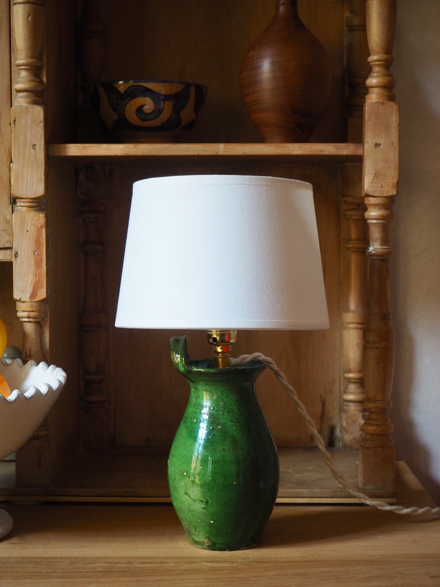 La lampe céramique verte
