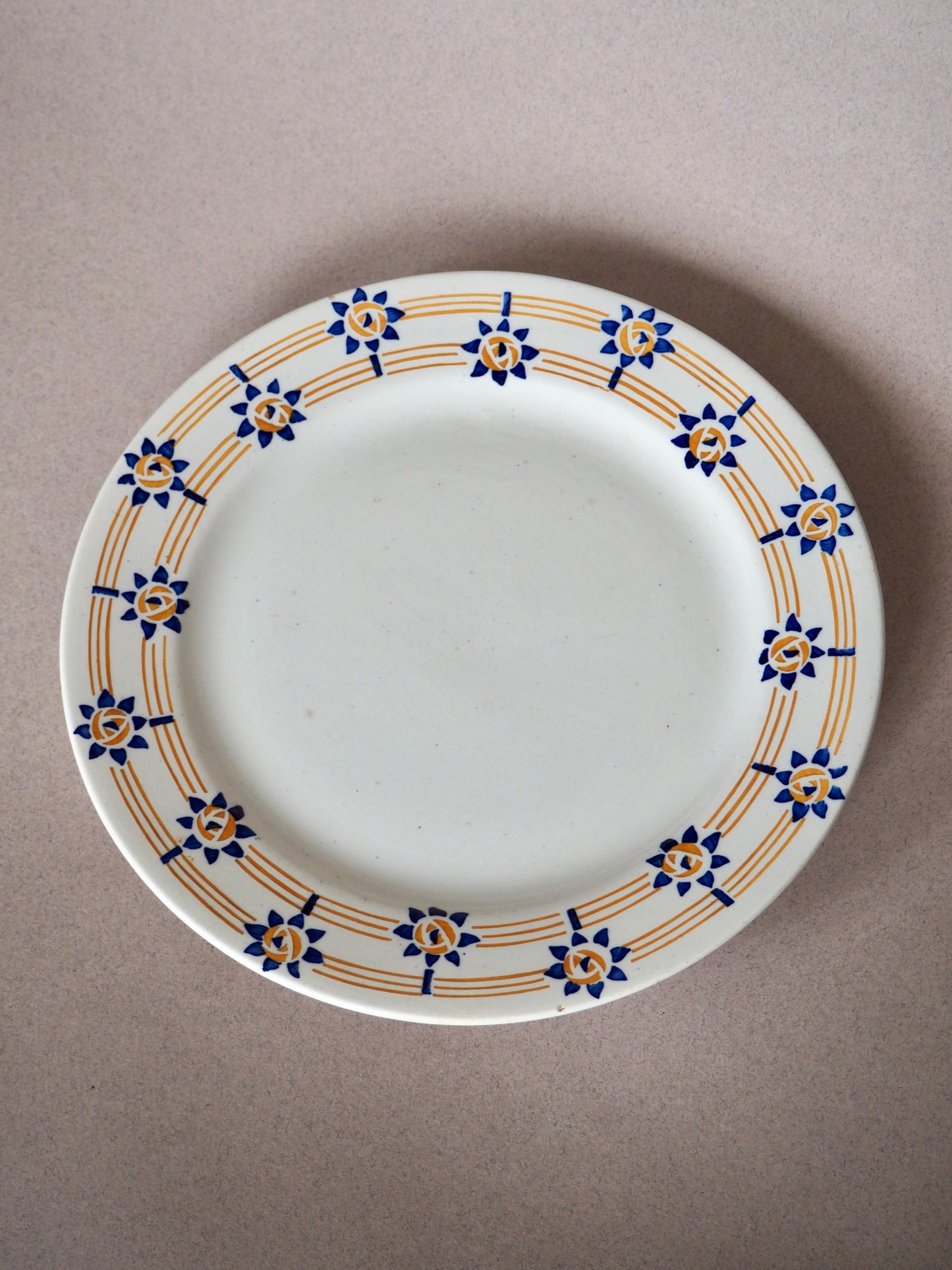 Le compotier fleurs bleues et jaunes