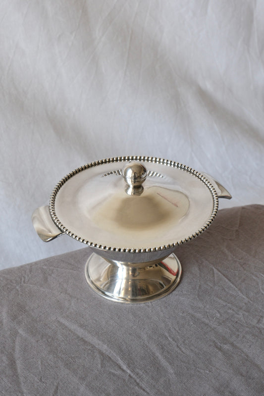 Bonbonnière art déco en métal argenté