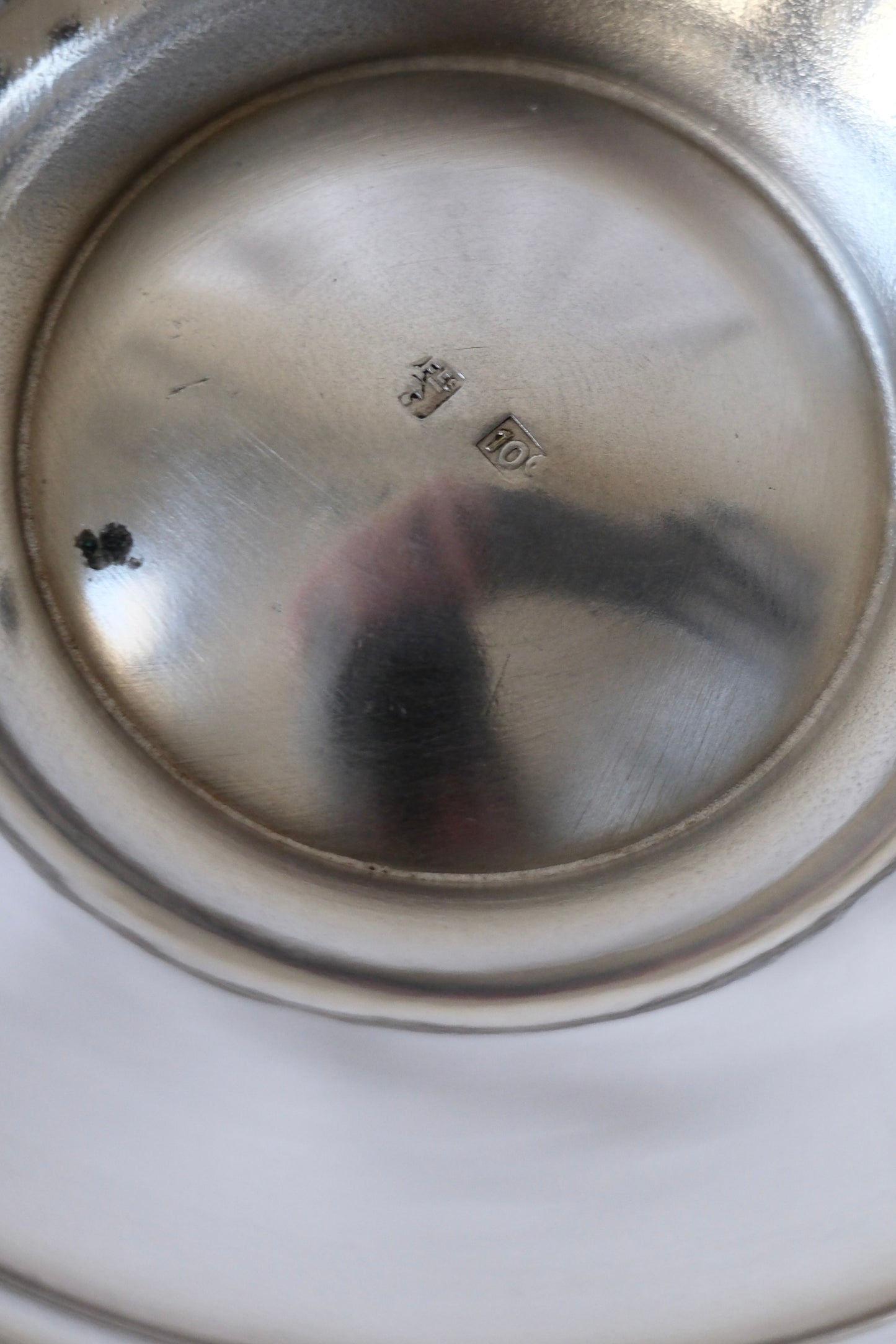 Bonbonnière art déco en métal argenté