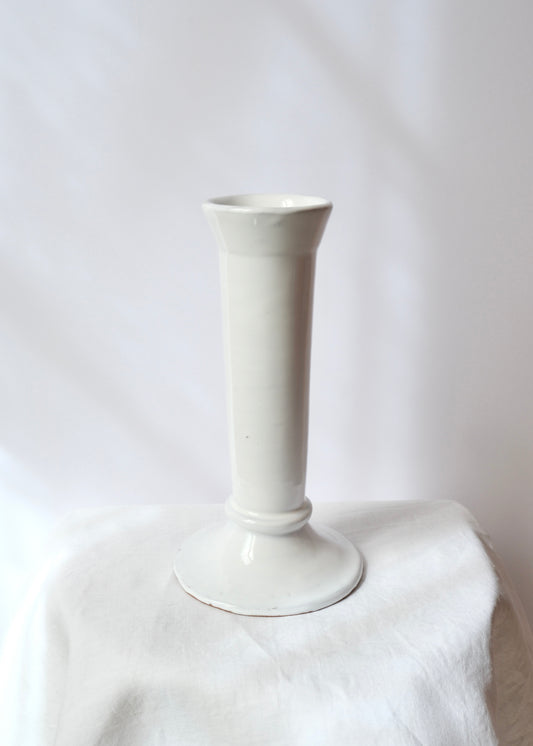 Le vase tube en céramique blanc Christian de Mons