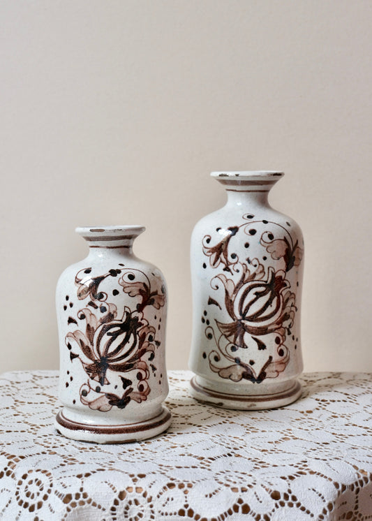 Vases bouteilles en céramique Italienne