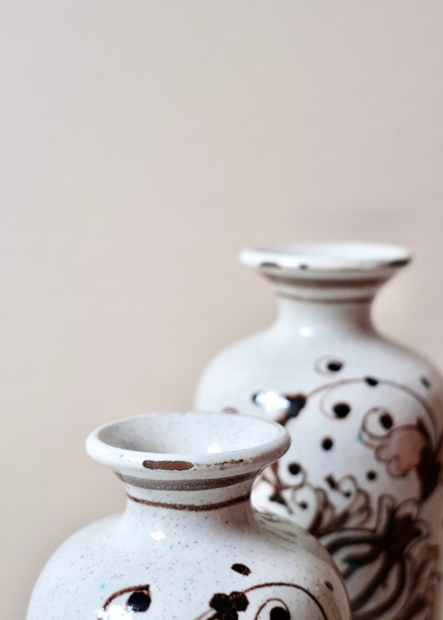 Vases bouteilles en céramique Italienne