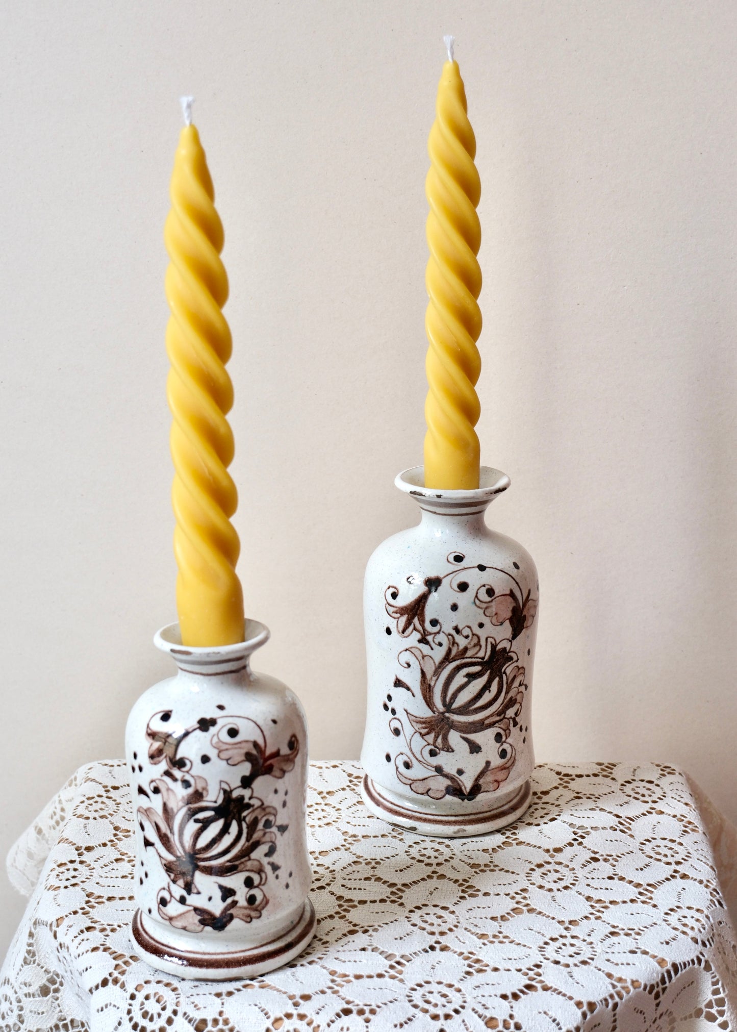 Vases bouteilles en céramique Italienne