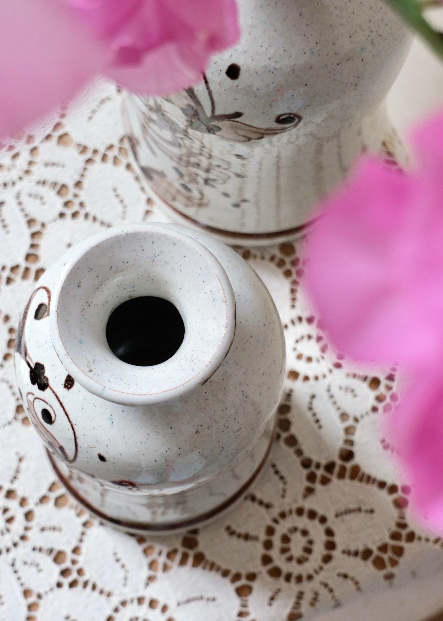 Vases bouteilles en céramique Italienne