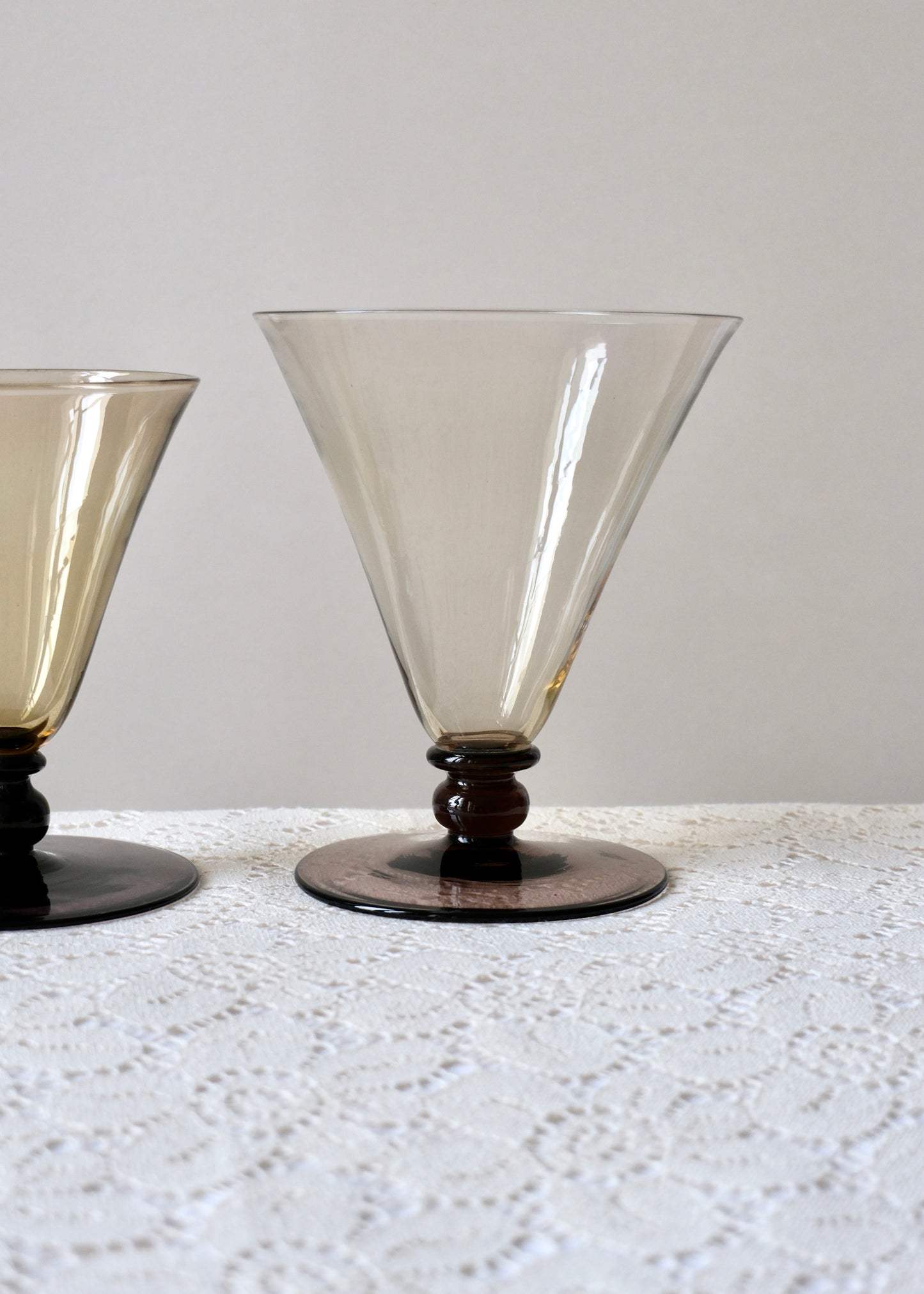 Verres à pieds bicolores
