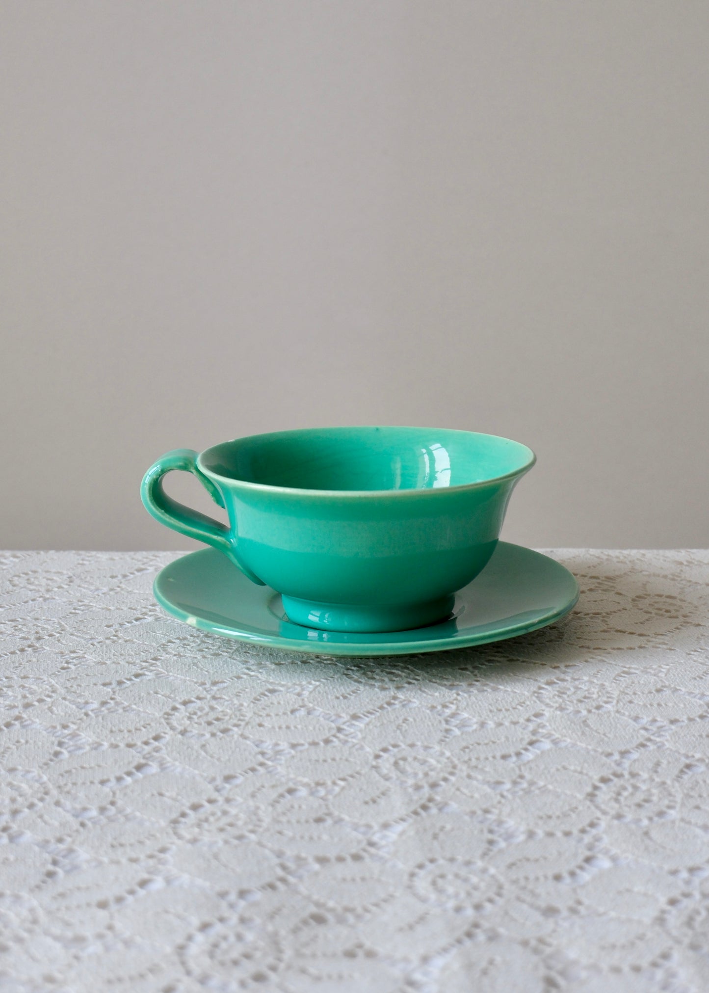 La tasse verte turquoise