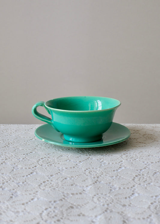 La tasse verte turquoise