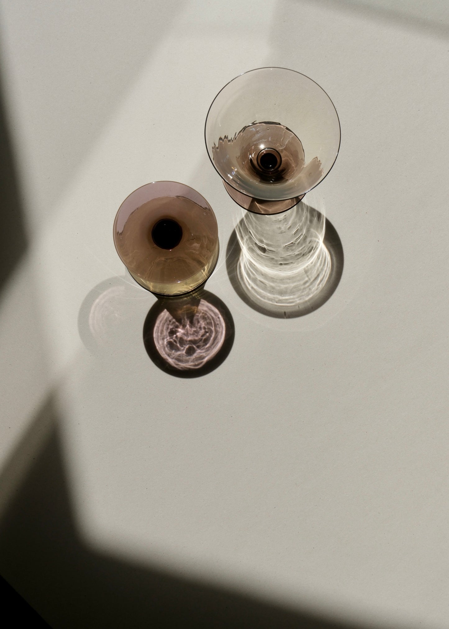 Verres à pieds bicolores