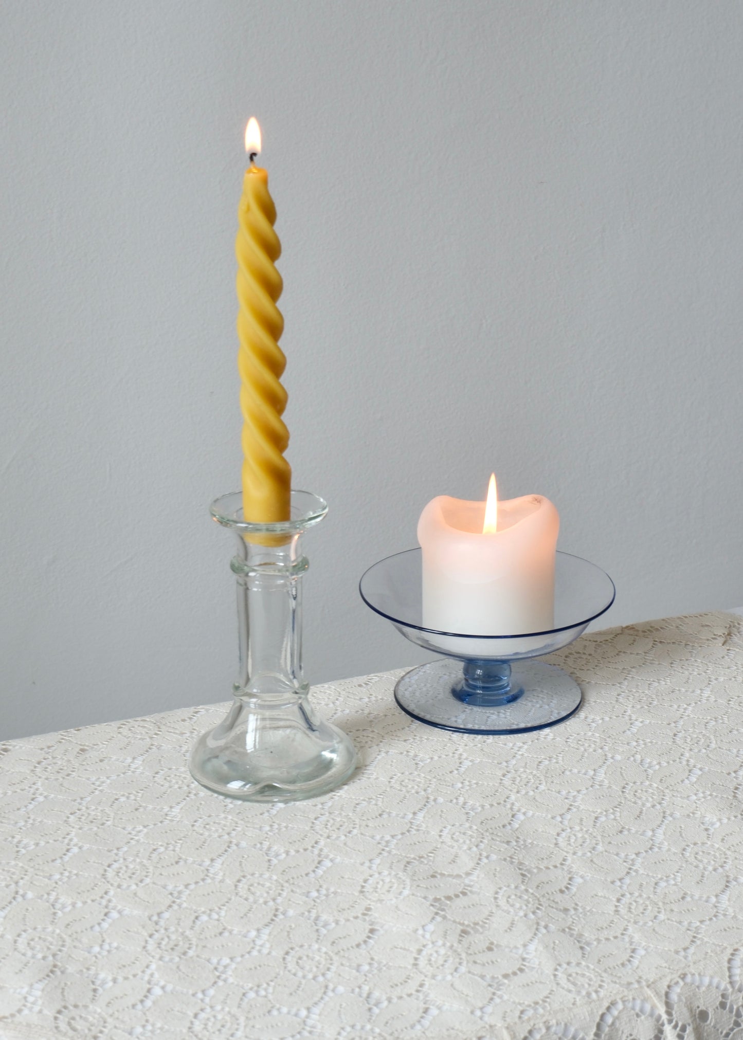 Bougeoir en verre