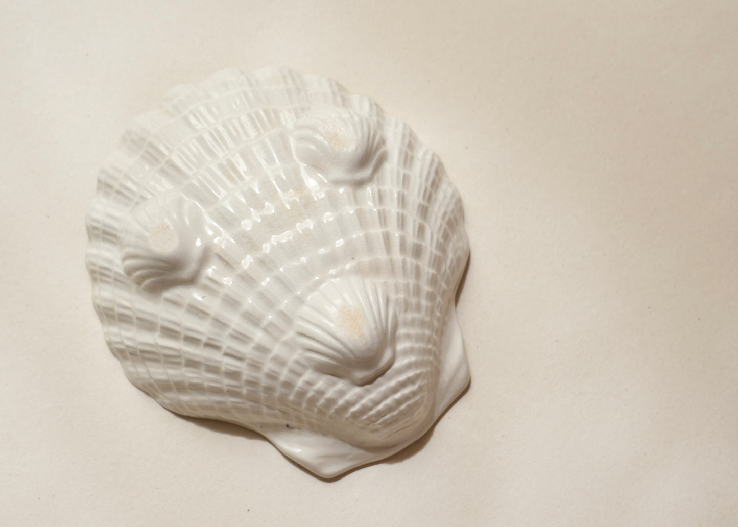 La coupelle coquillage fleurs bleues