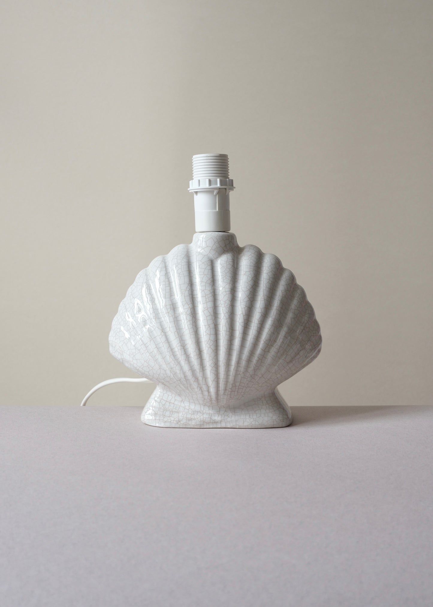 Pied de lampe coquillage en céramique