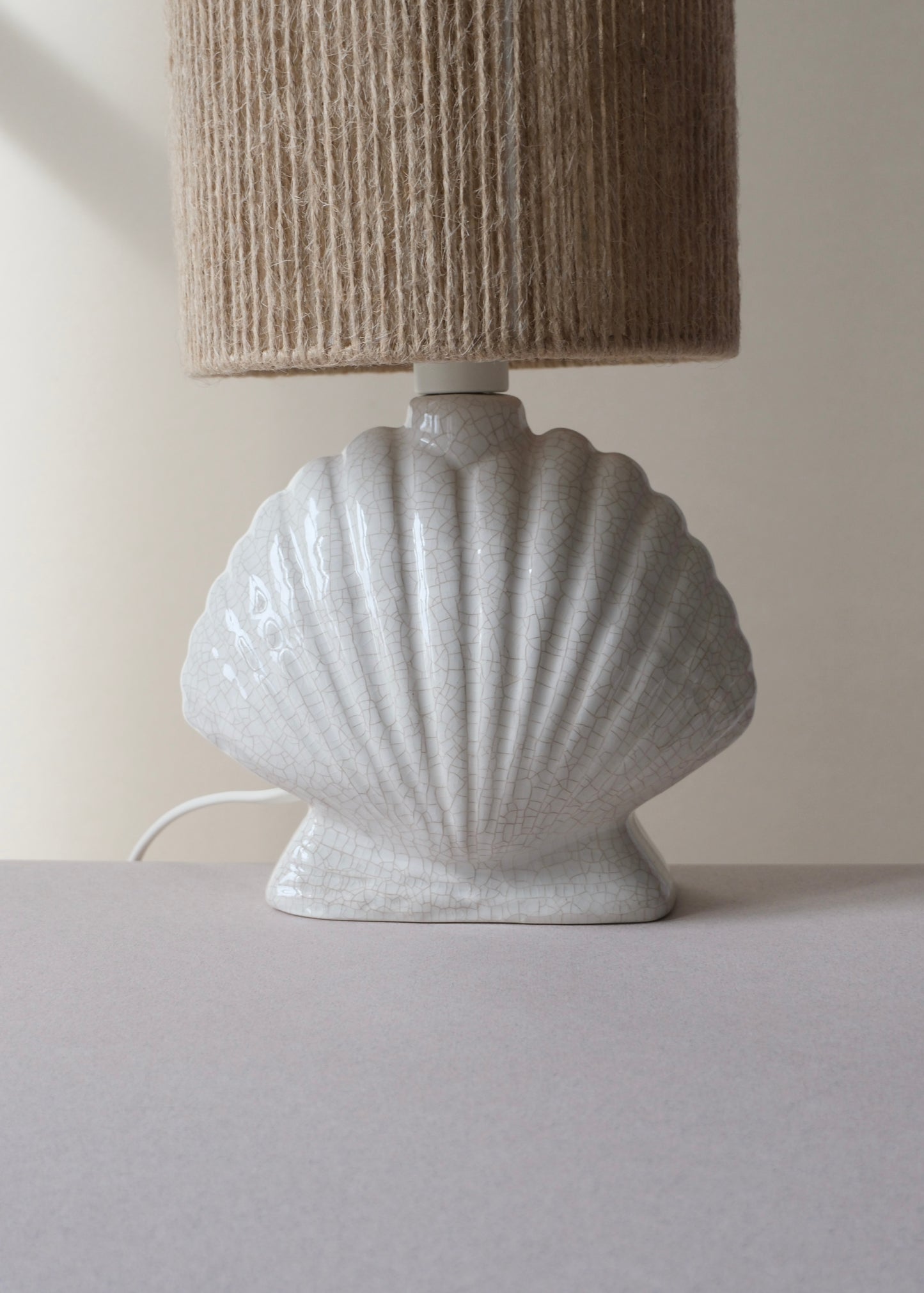 Pied de lampe coquillage en céramique