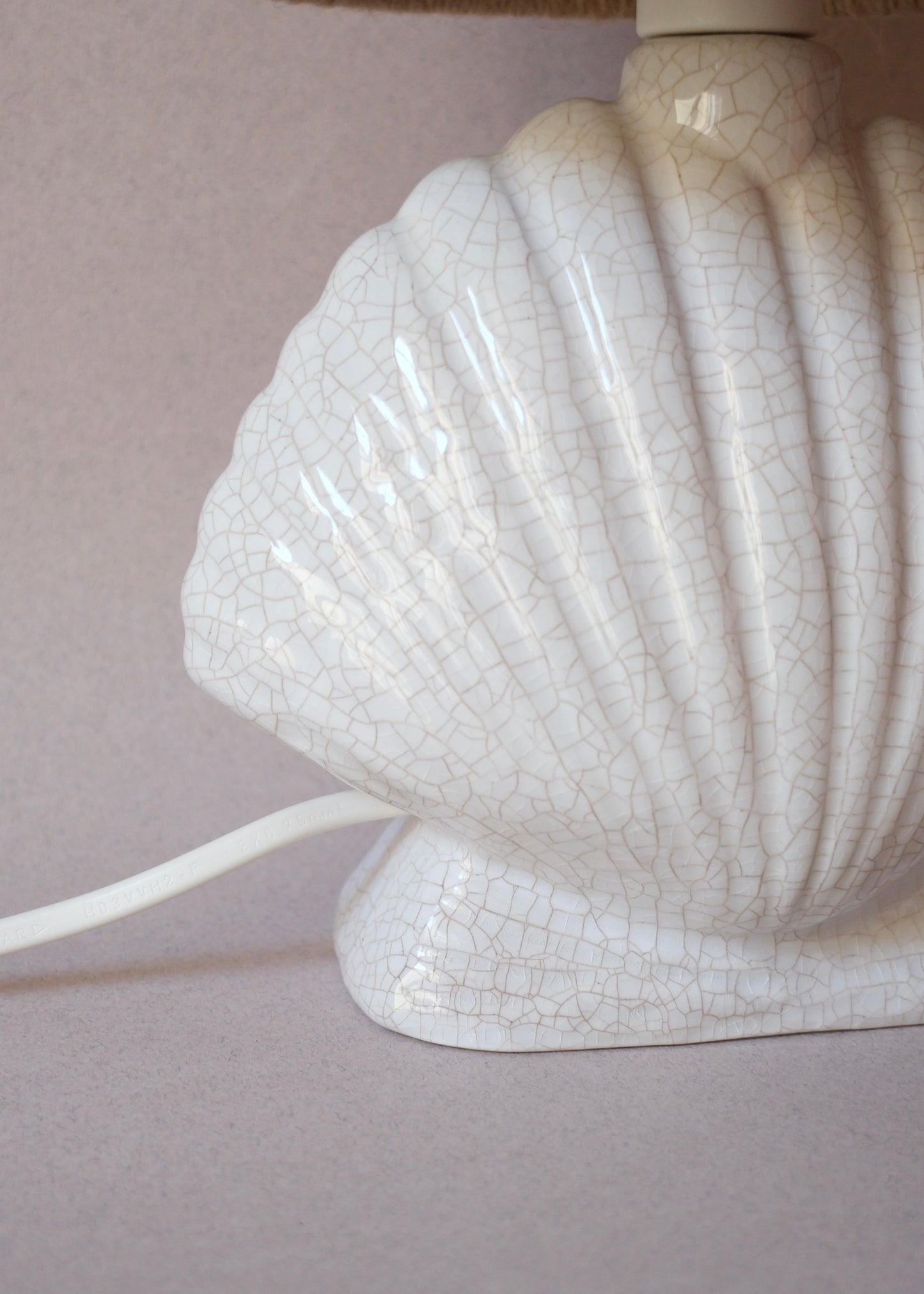 Pied de lampe coquillage en céramique