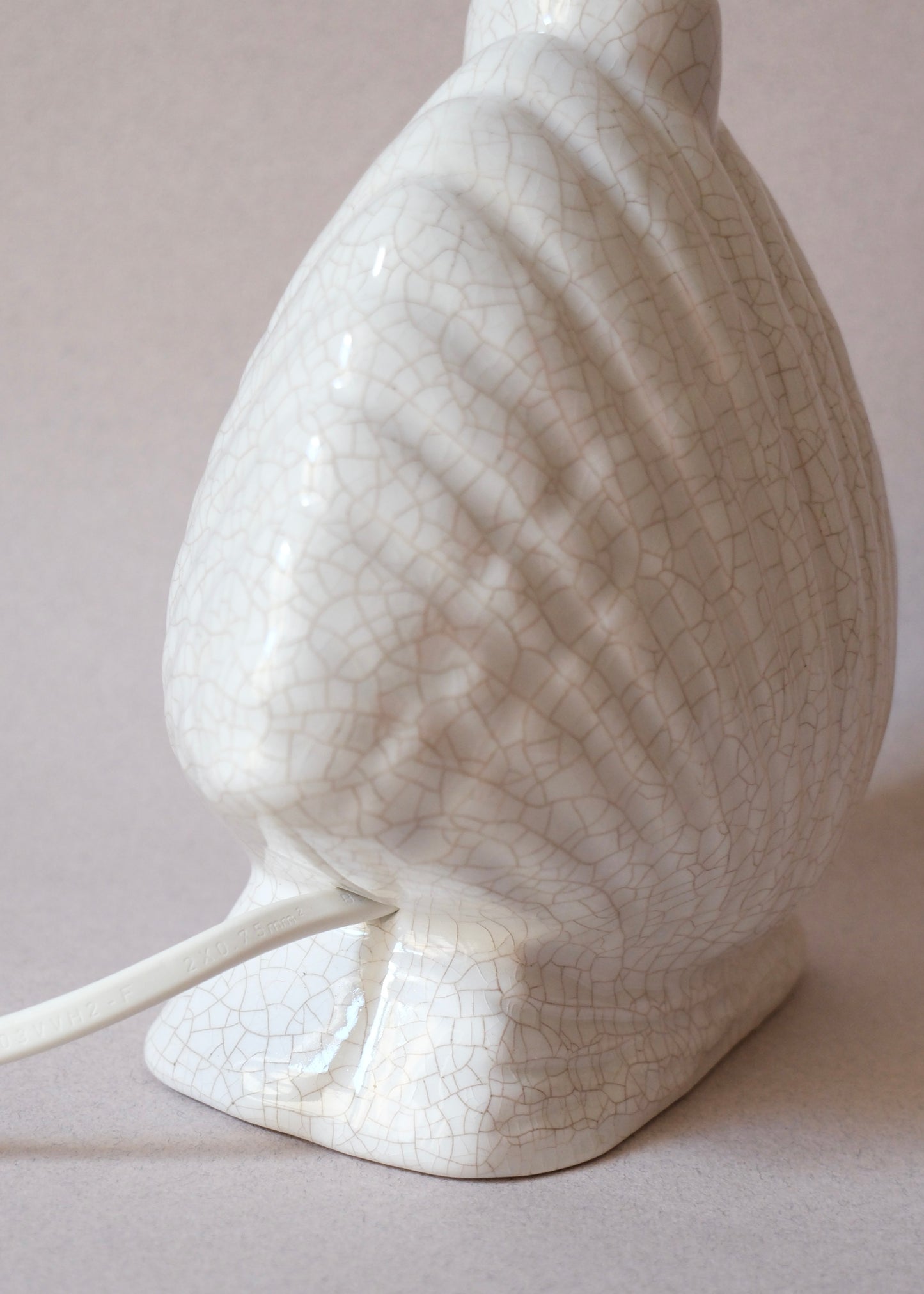 Pied de lampe coquillage en céramique