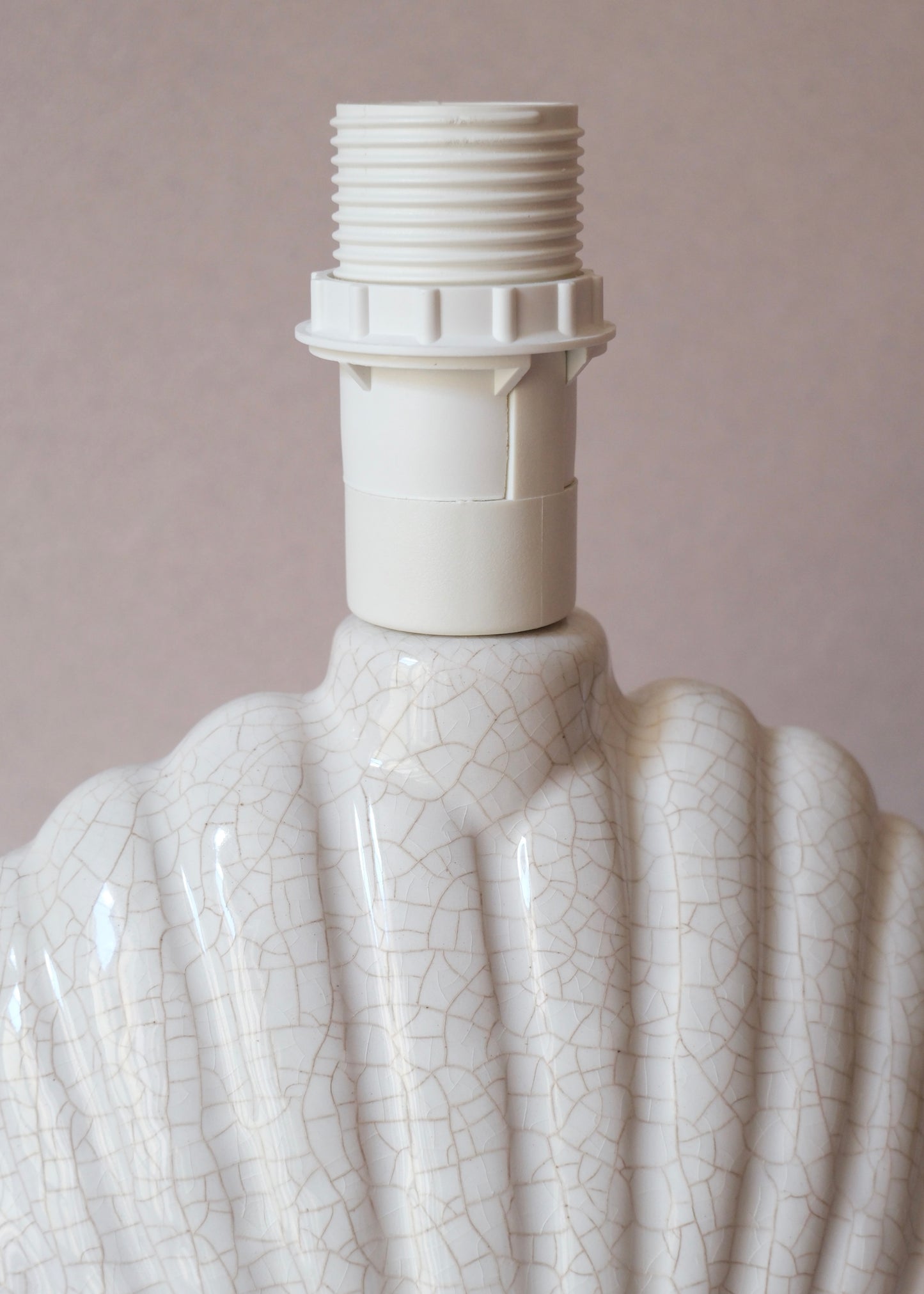 Pied de lampe coquillage en céramique