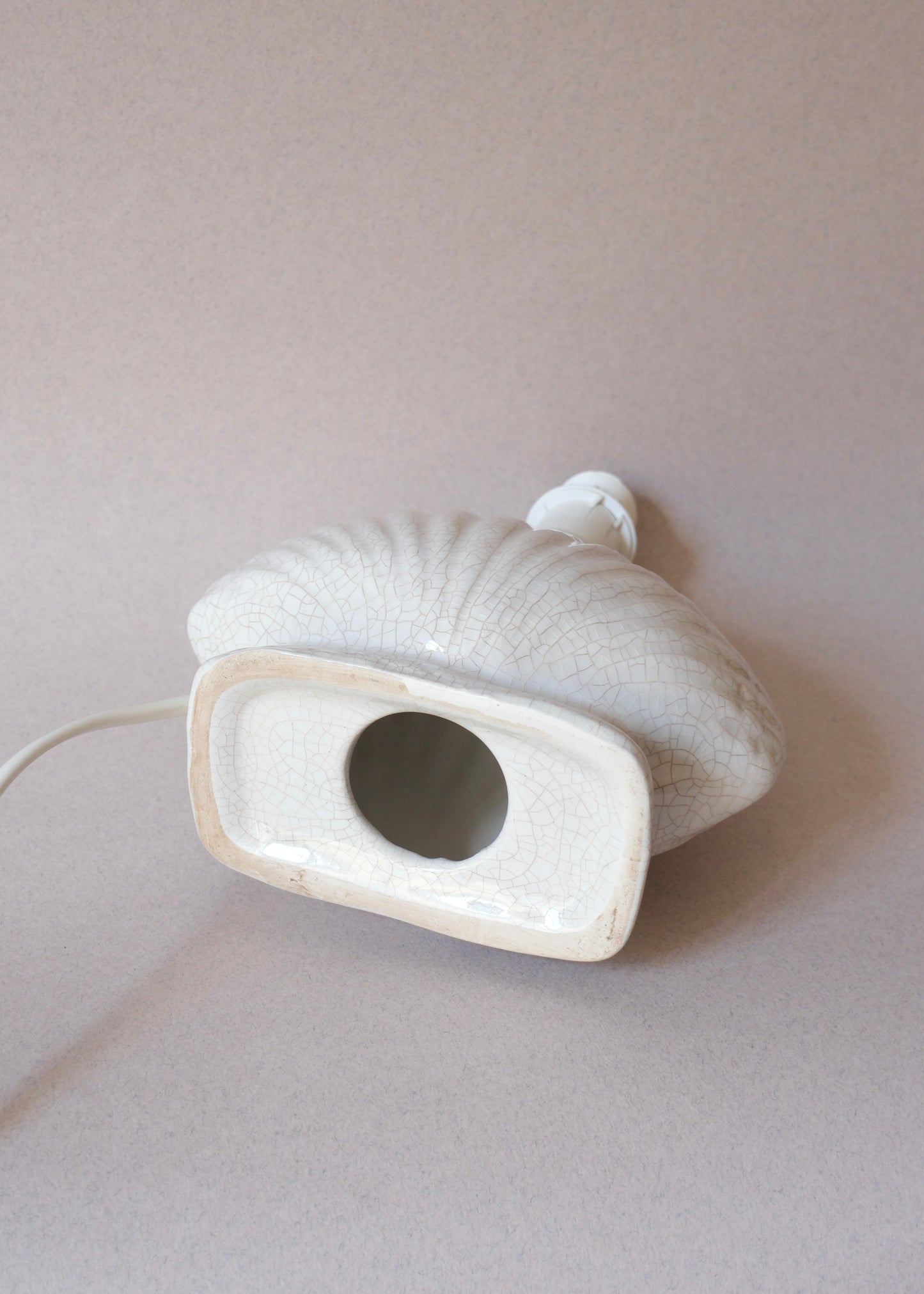 Pied de lampe coquillage en céramique