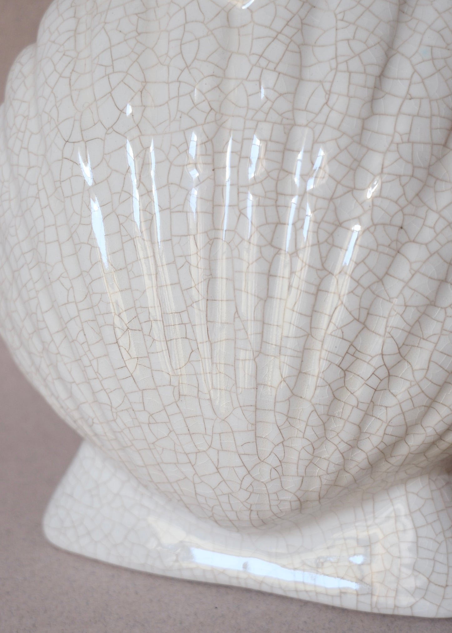 Pied de lampe coquillage en céramique