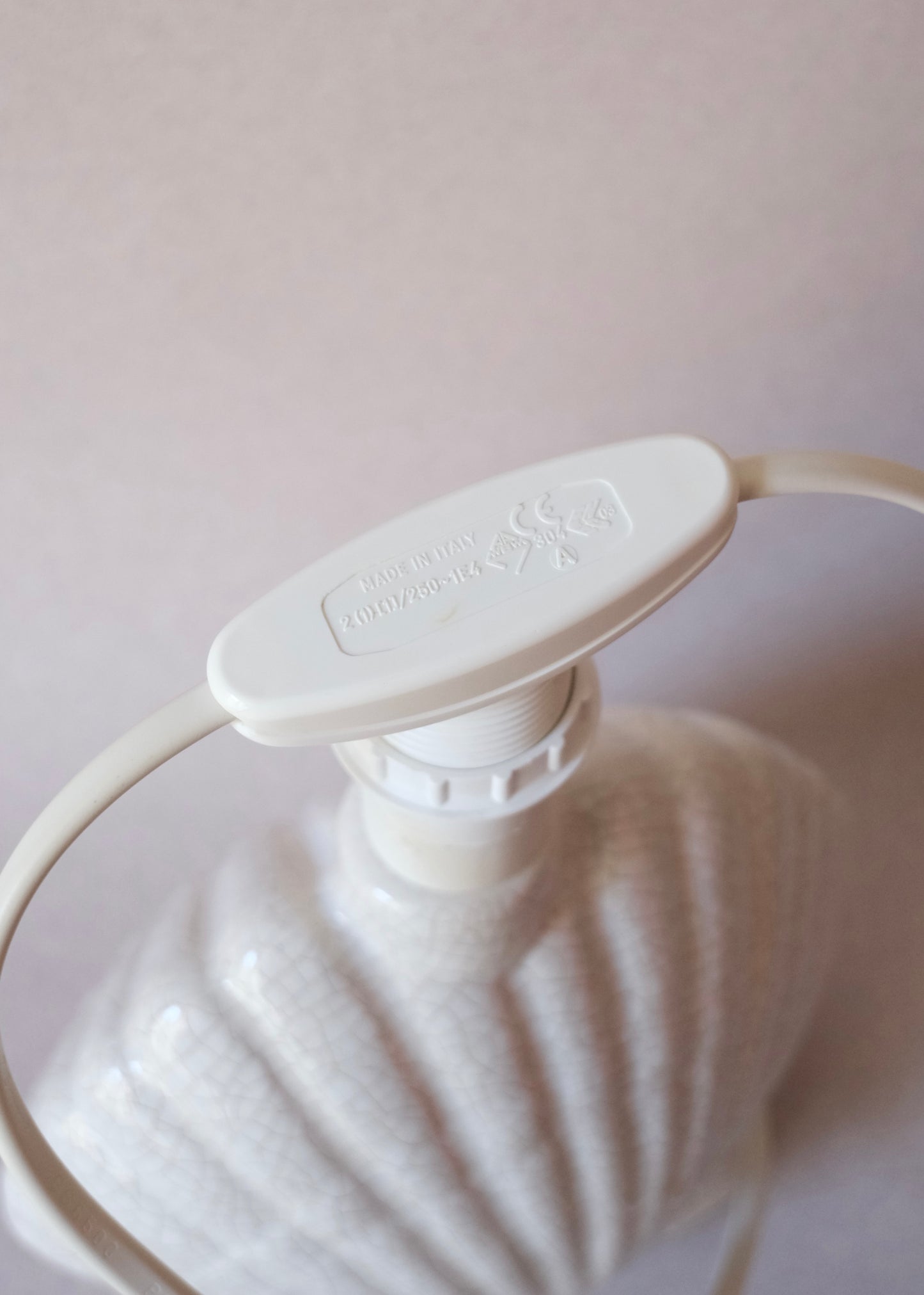 Pied de lampe coquillage en céramique