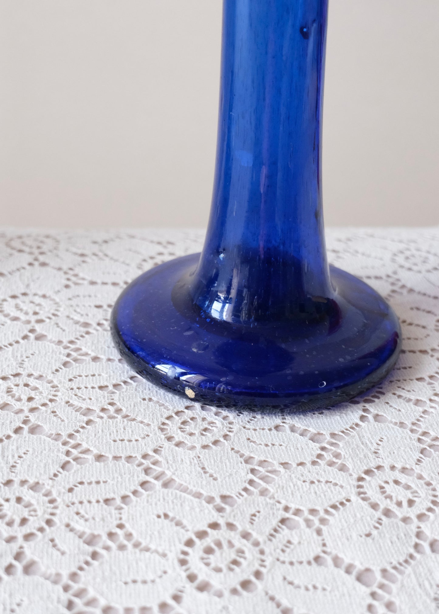 Duo de bougeoirs en verre soufflé