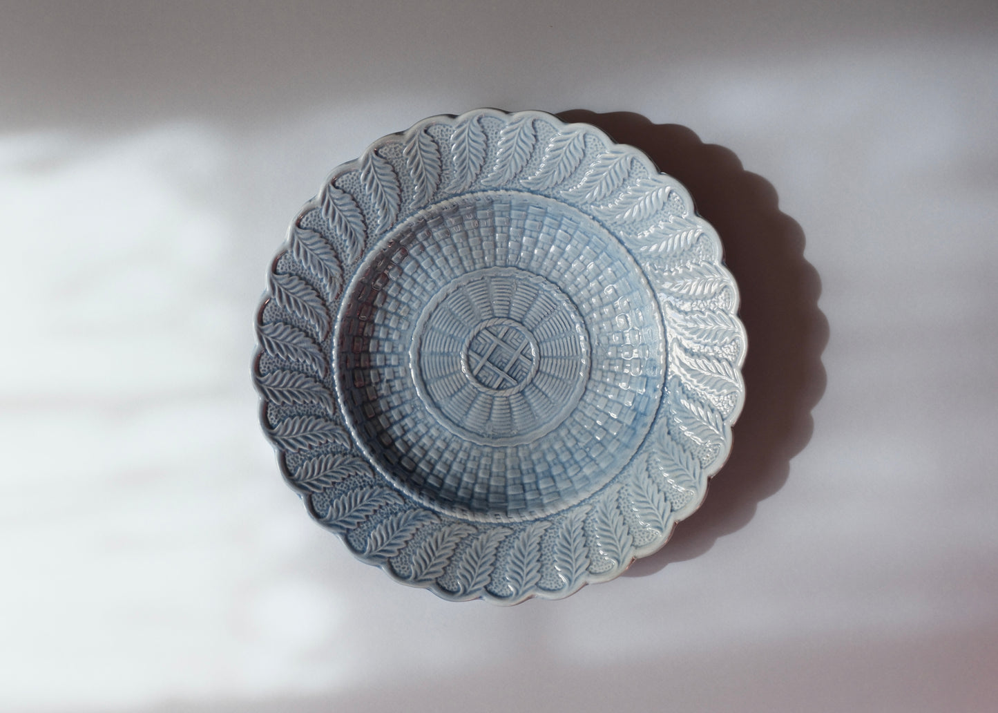 Assiette "Basketweave blue" Bordallo Pinheiro