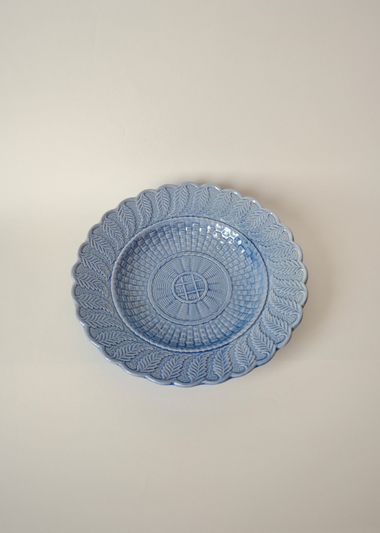 Assiette "Basketweave blue" Bordallo Pinheiro