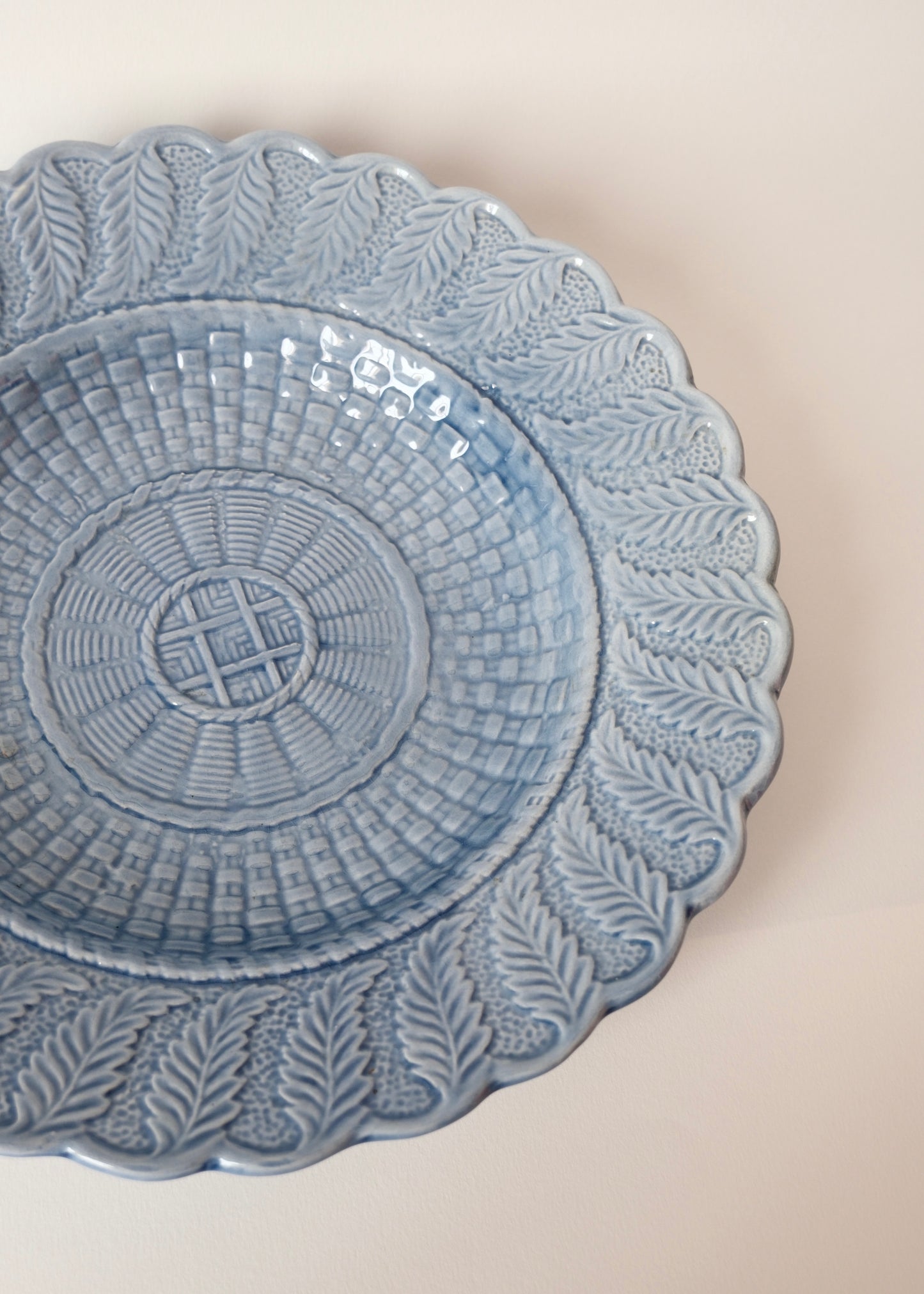 Assiette "Basketweave blue" Bordallo Pinheiro