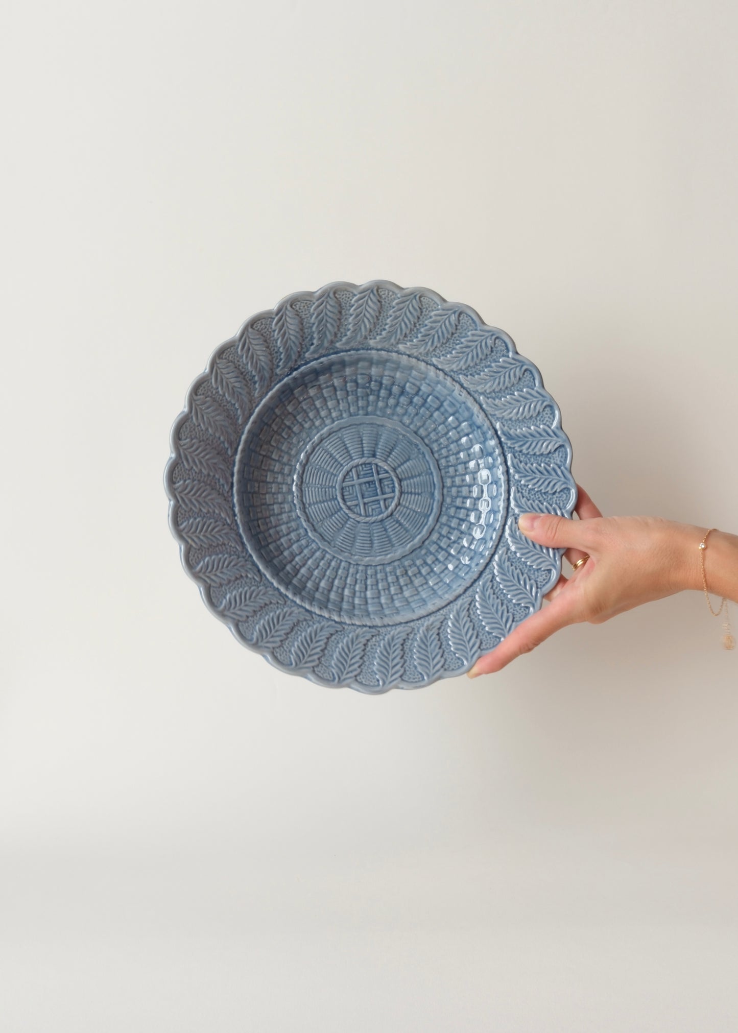 Assiette "Basketweave blue" Bordallo Pinheiro