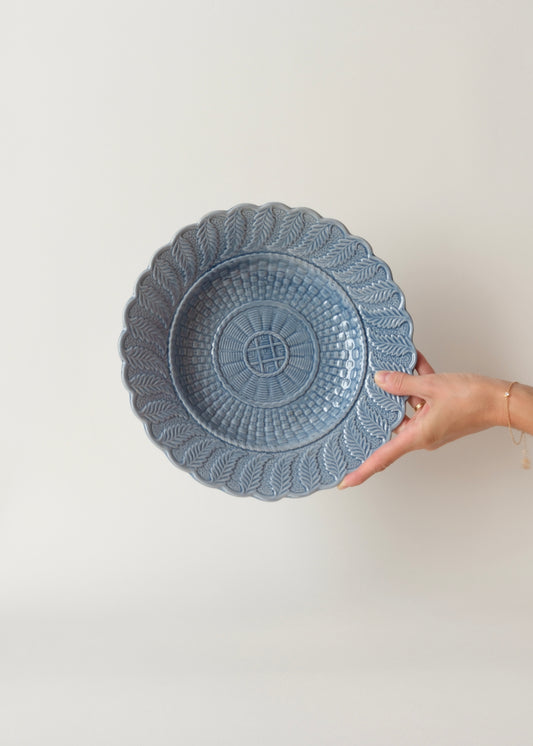 Assiette "Basketweave blue" Bordallo Pinheiro