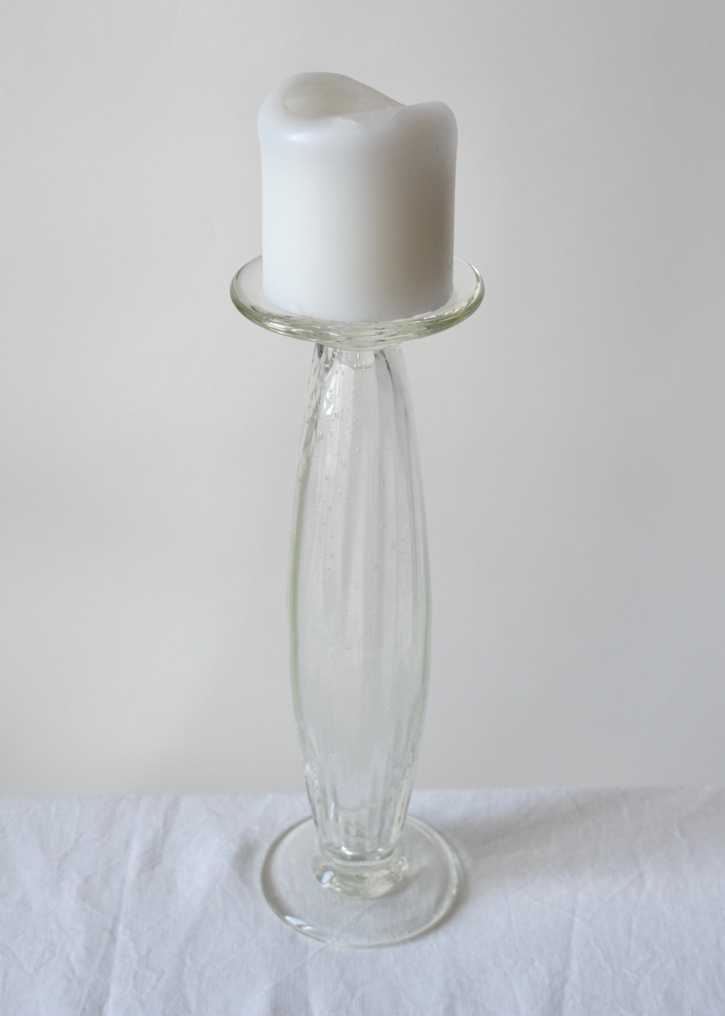 Bougeoir en verre soufflé