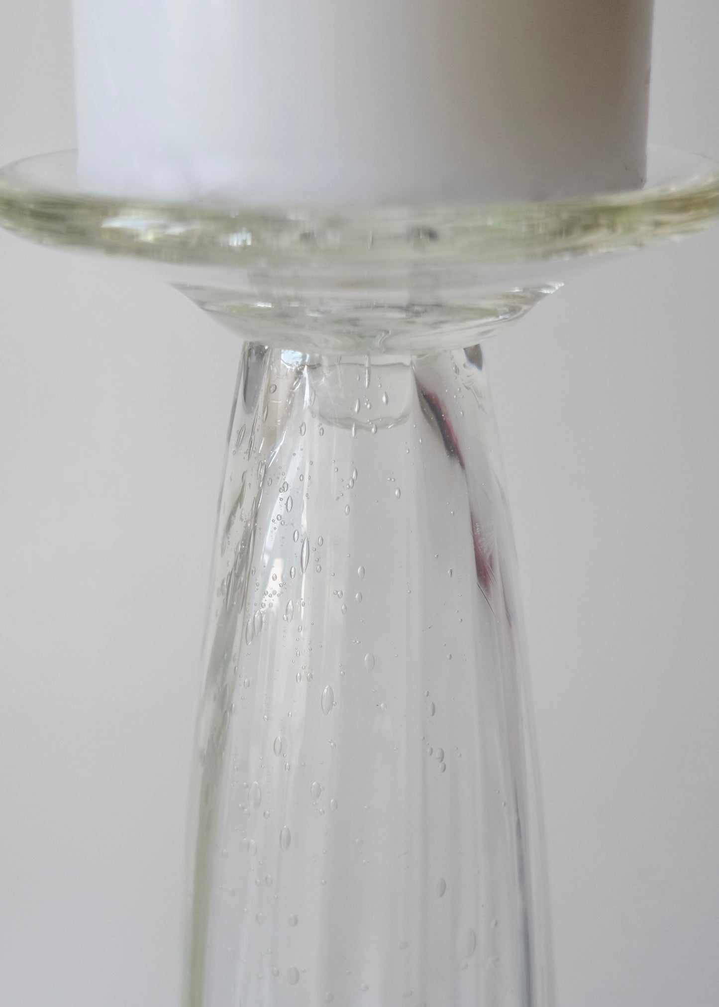 Bougeoir en verre soufflé