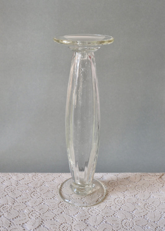 Bougeoir en verre soufflé