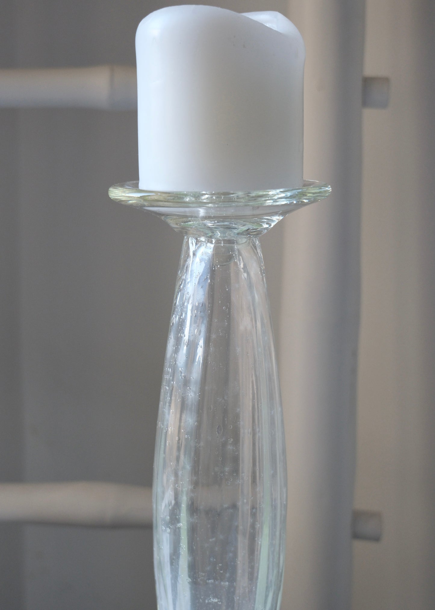 Bougeoir en verre soufflé