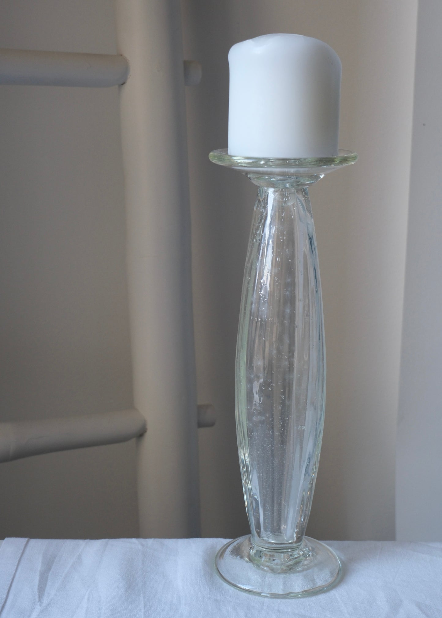 Bougeoir en verre soufflé
