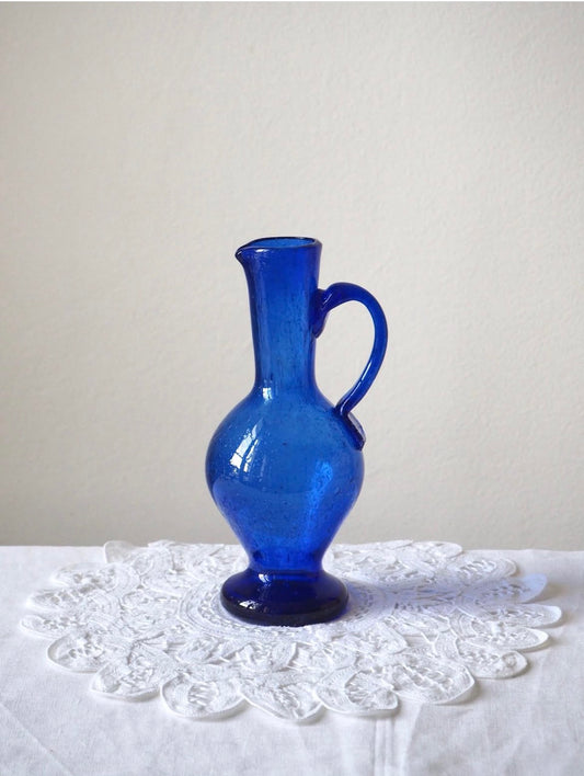 Vase aiguière bleu cobalt