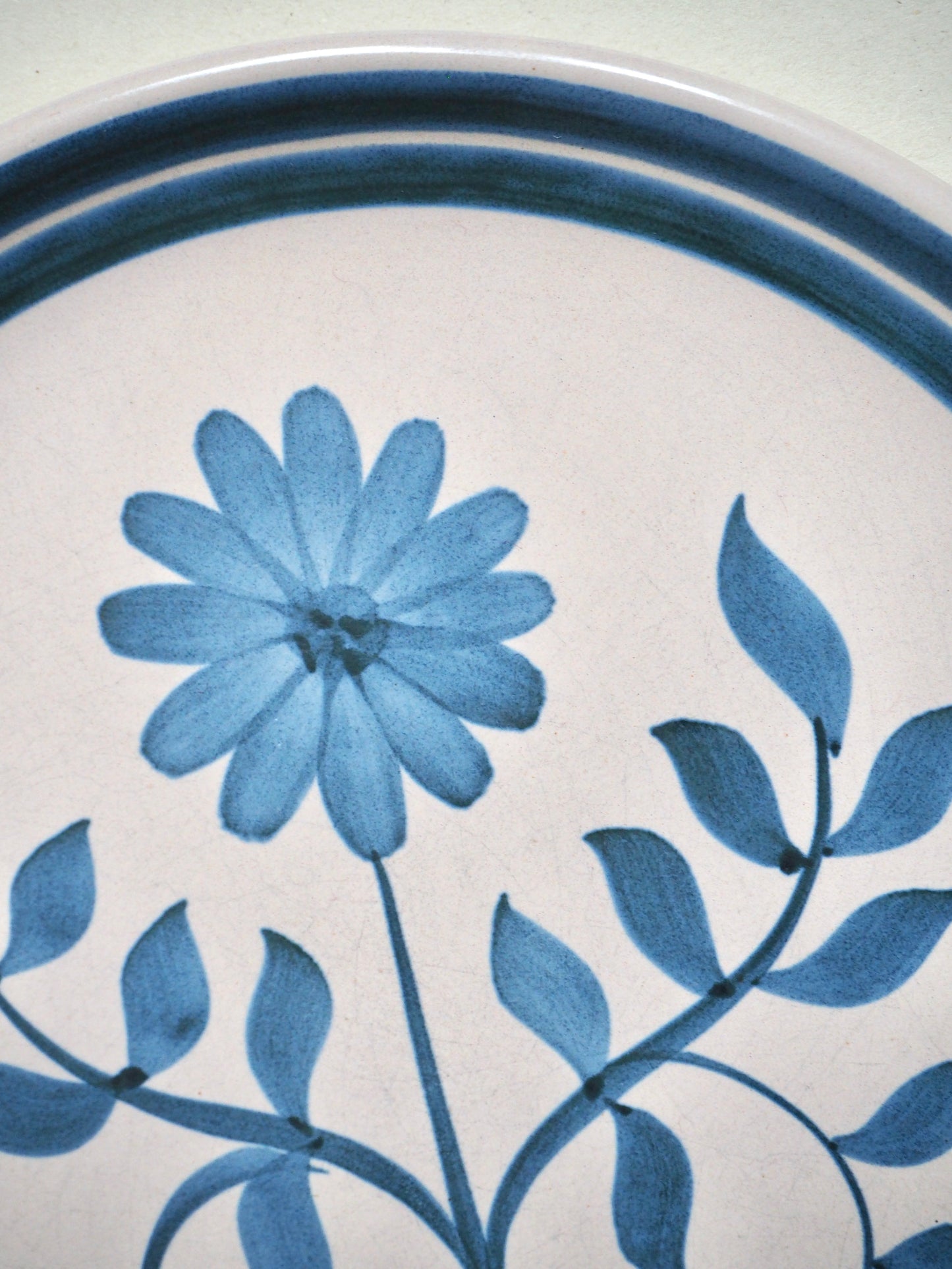 Les assiettes fleurs bleues en céramique de Longchamps
