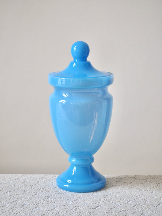 Jarre en opaline bleue de Murano