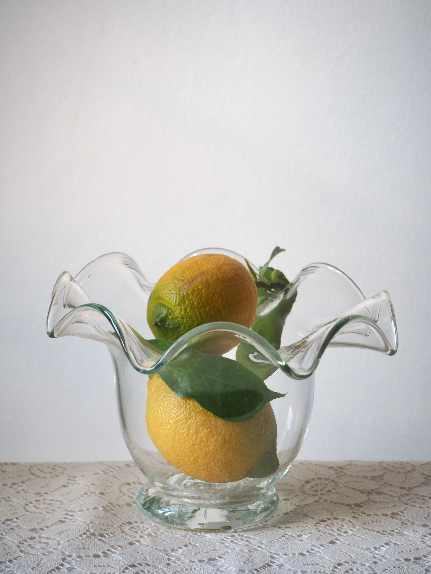 Photophore corolle en verre soufflé