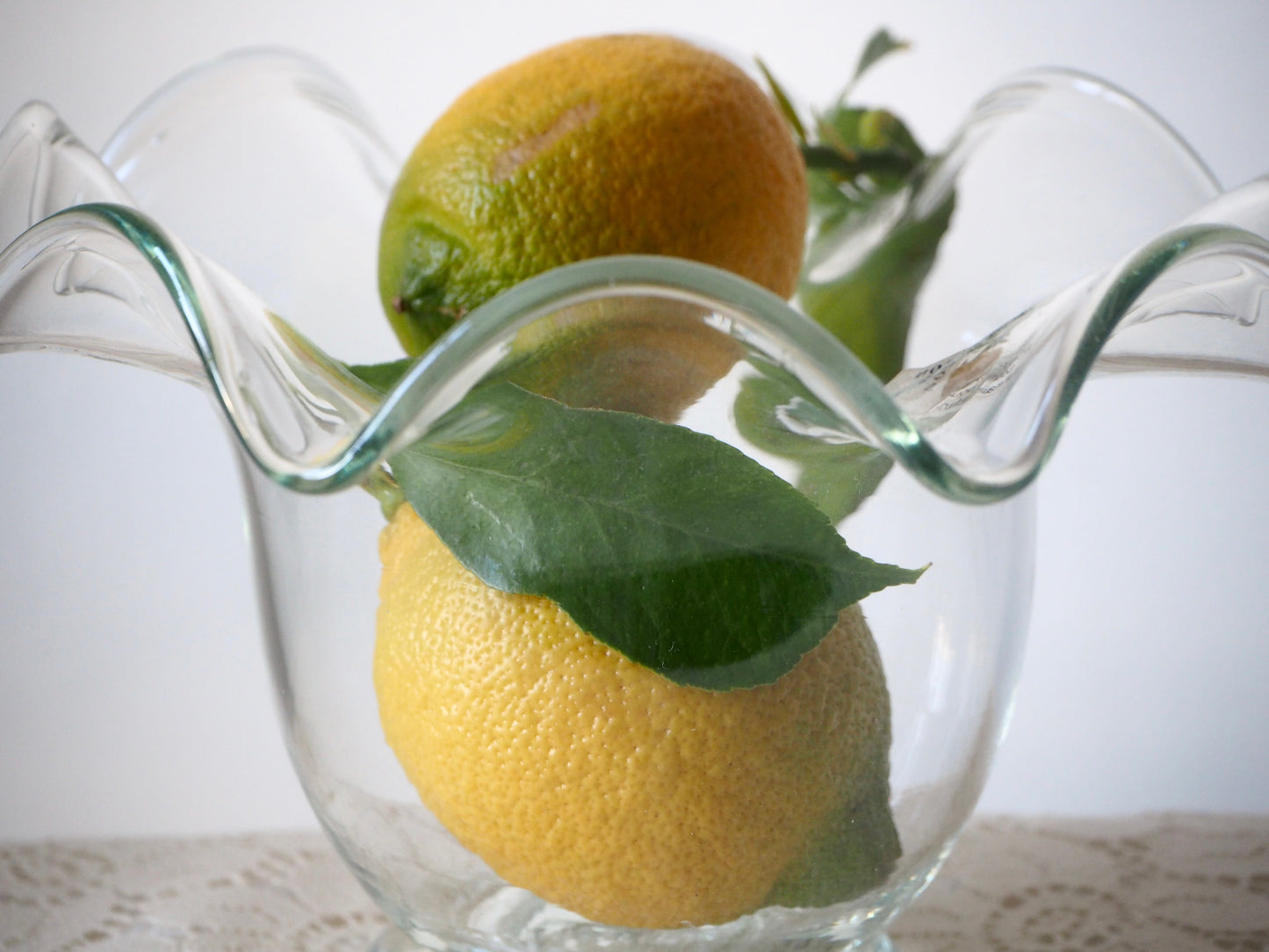 Photophore corolle en verre soufflé