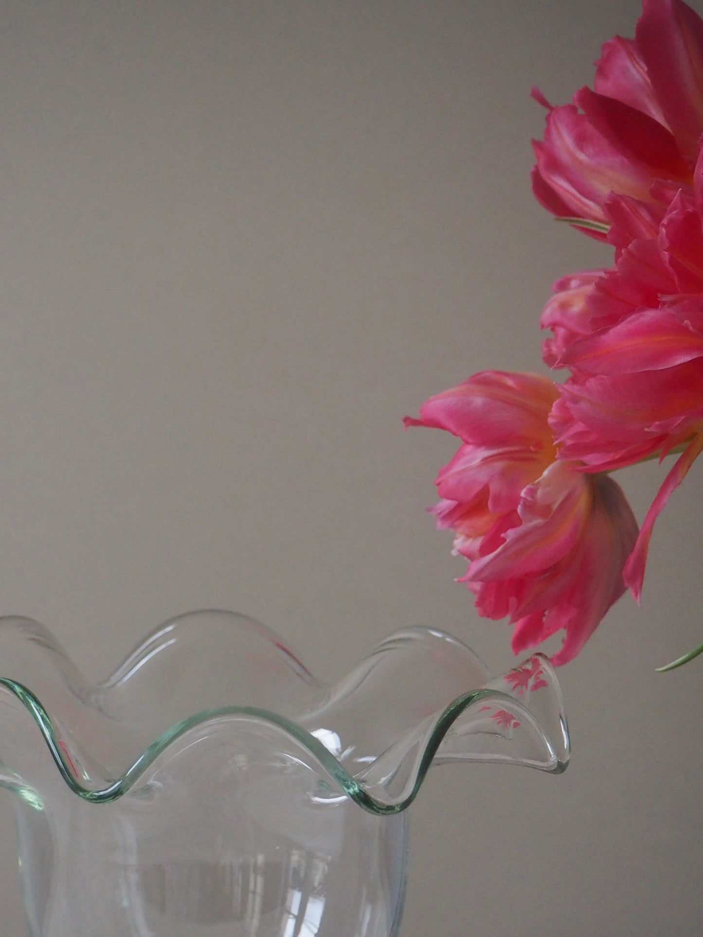 Photophore corolle en verre soufflé