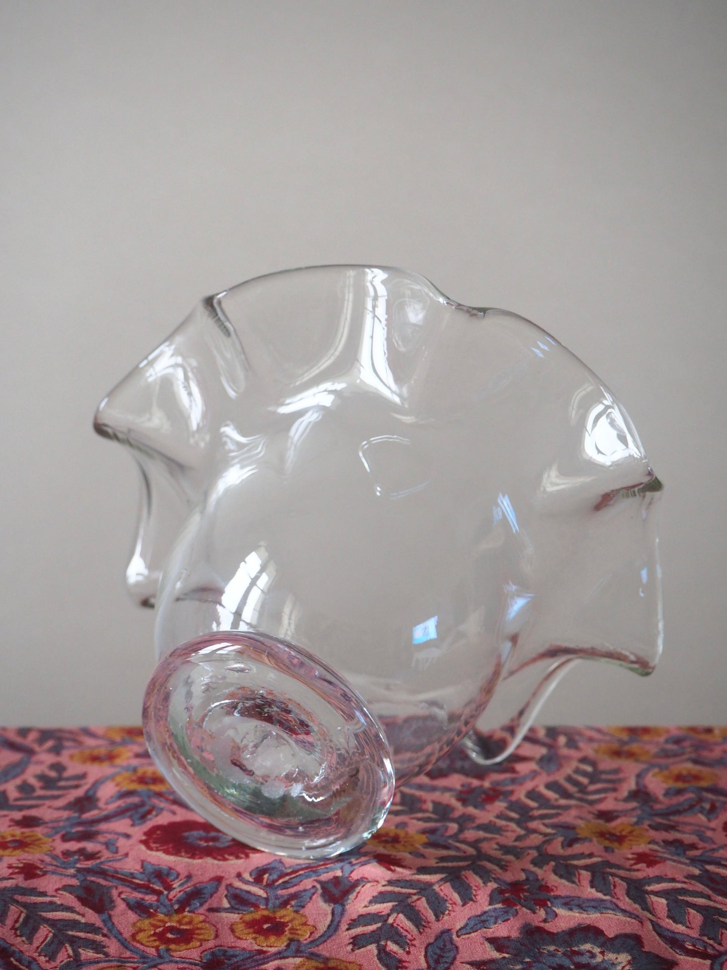 Photophore corolle en verre soufflé