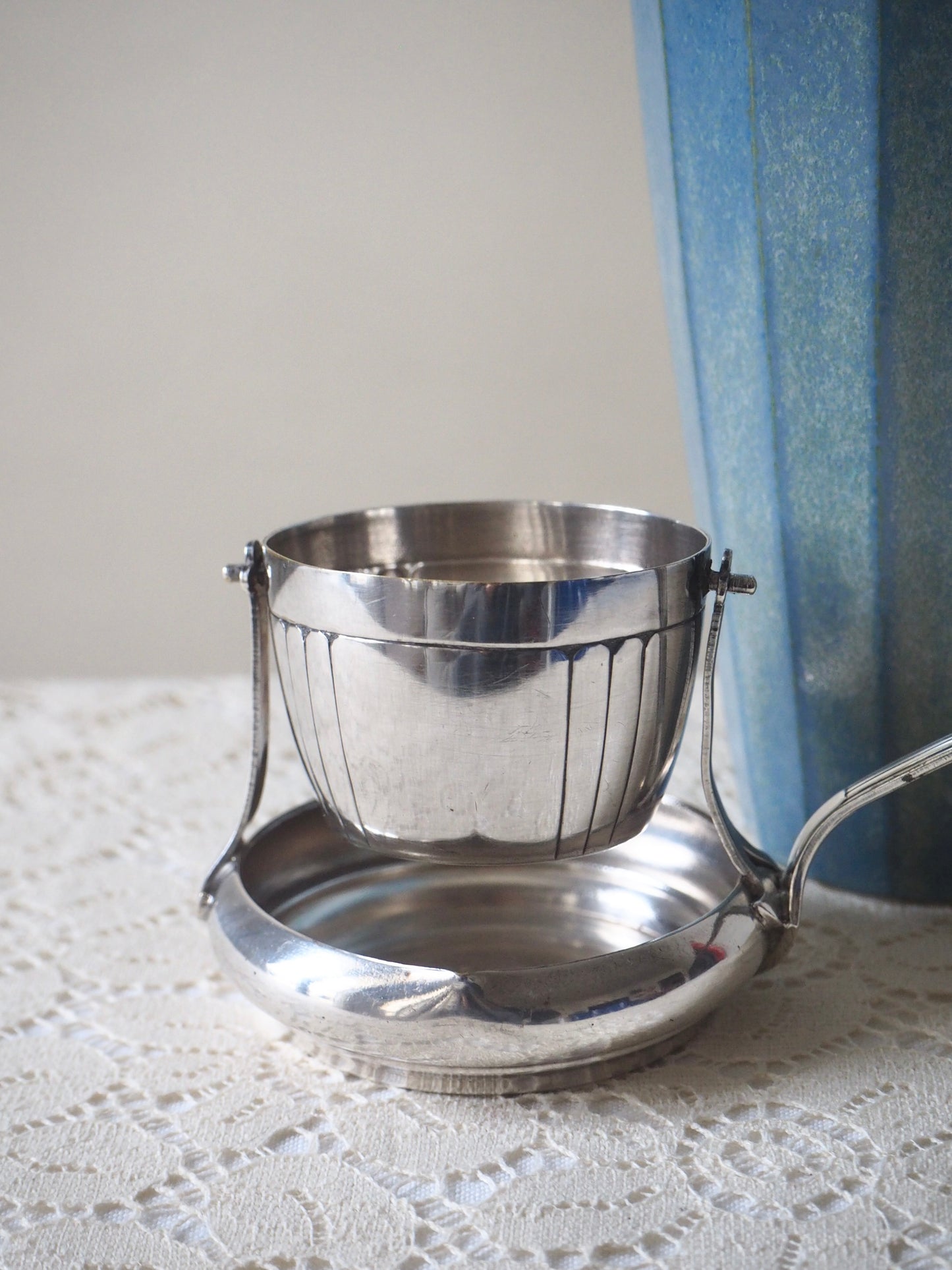 Passoire à thé en métal argenté