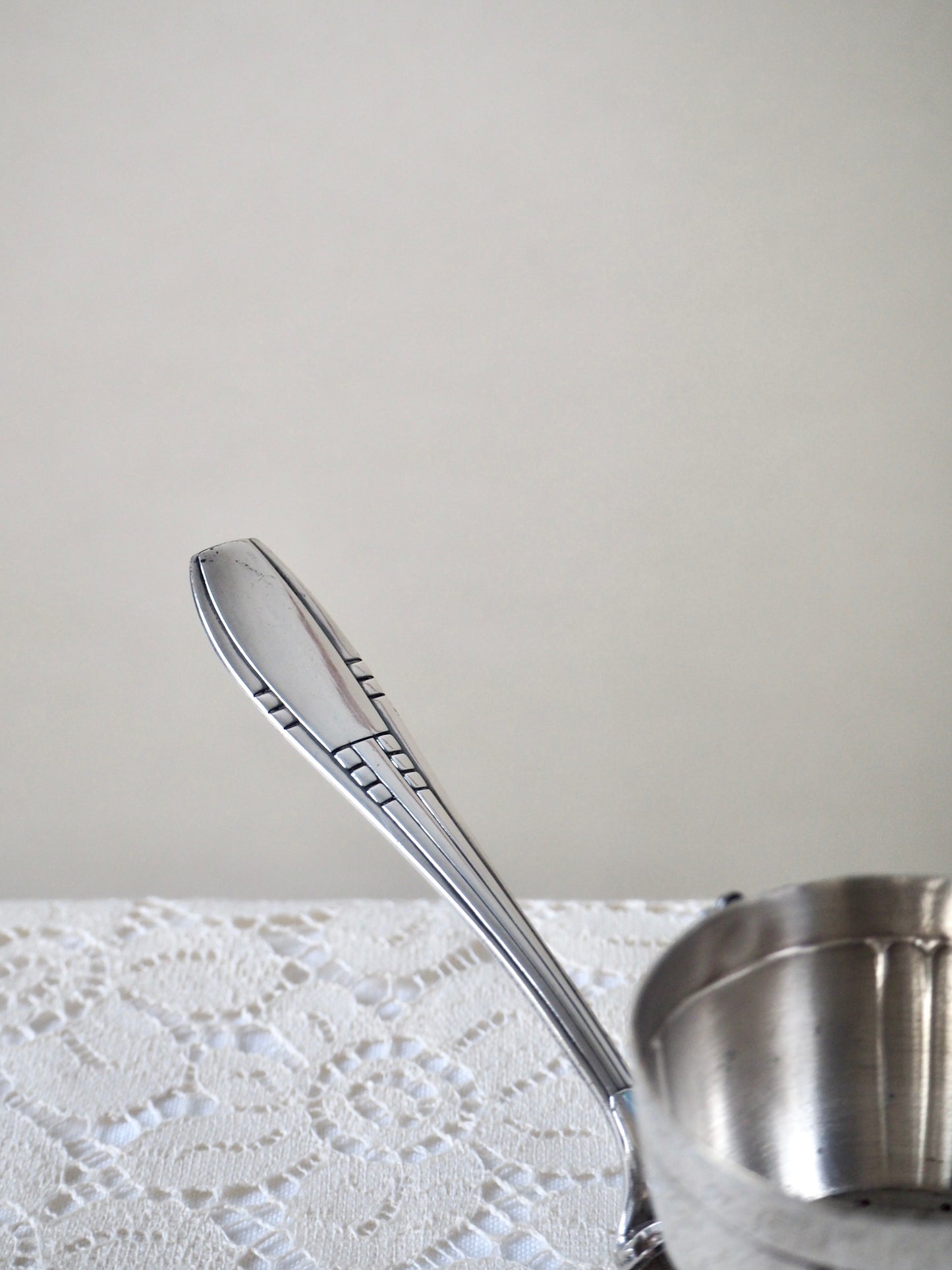 Passoire à thé en métal argenté